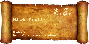 Mándy Evelin névjegykártya